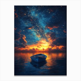 Boat In The Sky Canvas Print