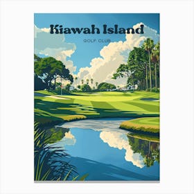 Kiawah Island Golf Course Travel Illustration Toile