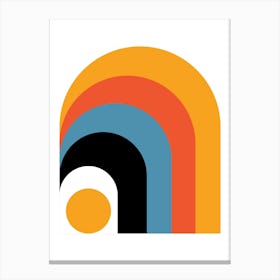 Nbc Logo Bauhaus Style Abstract Illustration Art Canvas Print