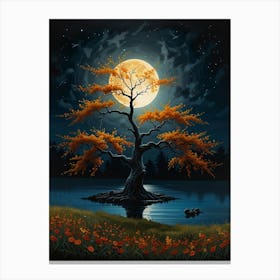 Moonlight Tree Canvas Print