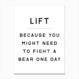 Lifting Gym Canvas Print