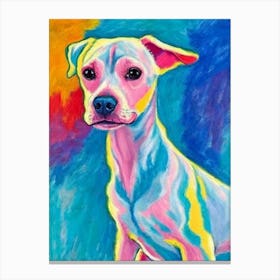 American Hairless Terrier Fauvist Style dog Canvas Print