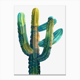 Peyote Cactus Minimalist Abstract Illustration 2 Canvas Print