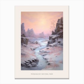 Dreamy Winter National Park Poster  Pribaikalsky National Park Russia 2 Canvas Print