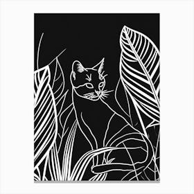 Exotic Shorthair Cat Minimalist Illustration 1 Canvas Print