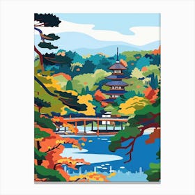 Hiraizumi Temple Japan 2 Colourful Illustration Canvas Print