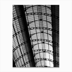 Galleria Long Glass Ceiling - Milan Italy Canvas Print