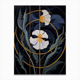 Iris 5 Hilma Af Klint Inspired Flower Illustration Canvas Print