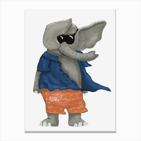 Cool Elephant Canvas Print
