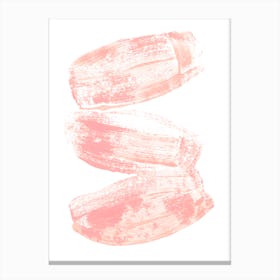 Stacked Pink Brushstrokes Canvas Print