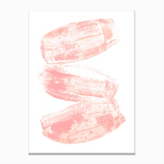 Stacked Pink Brushstrokes Canvas Print