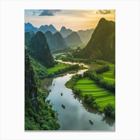 Sunrise In Vietnam 2 Canvas Print