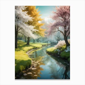 Serene Spring Oasis Canvas Print