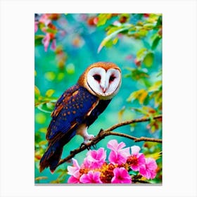 Barn Owl Tropical bird Canvas Print