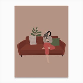 Couch Cat Canvas Print