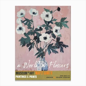 A World Of Flowers, Van Gogh Exhibition Anemone 4 Canvas Print