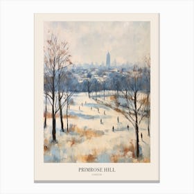 Winter City Park Poster Primrose Hill Park London 4 Canvas Print
