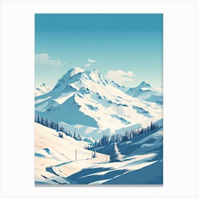 Grandvalira   Andorra, Ski Resort Illustration 1 Simple Style Canvas Print
