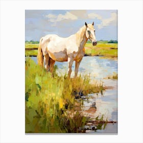 Horses Painting In Prince Edward Island, Canada 1 Canvas Print