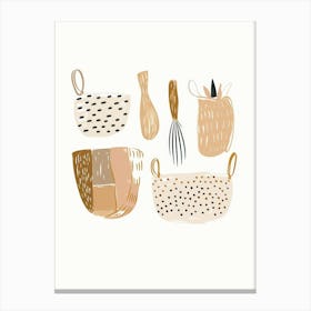 Baskets And Utensils 1 Canvas Print