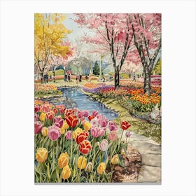 Tulips In Bloom 11 Canvas Print