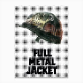 Full Metal Jacket In A Pixel Dots Art Style Canvas Print