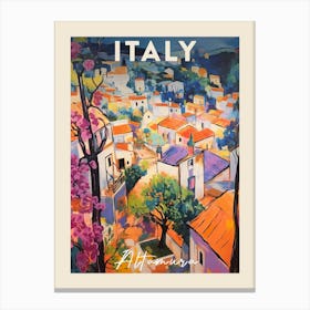 Altamura Italy 4 Fauvist Painting  Travel Poster Canvas Print