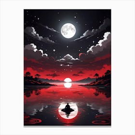 Moonlight In The Water Canvas Print