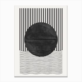 Black And White Modern Composition Canvas Print