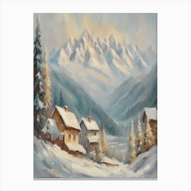Winter Village 2 Canvas Print