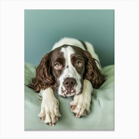 Springer Spaniel.Generated AI. Art Print Canvas Print