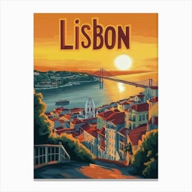 Aihrgdesign A Mid Century Modern Travel Poster For Lisbon Sho 60c0f126 Bea8 4216 B6b8 F6a4ec8b968b 2 Canvas Print