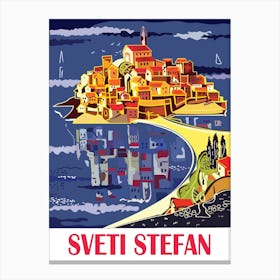 Sveti Stefan, Montenegro Canvas Print