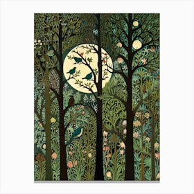 William Morris Moonlight In The Forest 78 Canvas Print