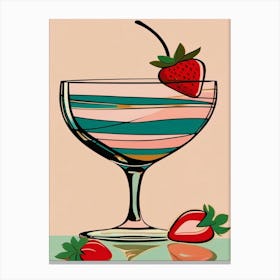 Strawberry Martini Canvas Print