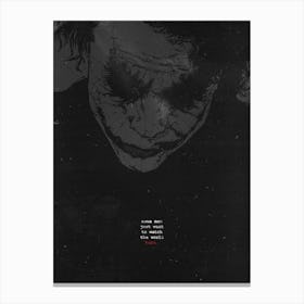 Joker Heath Ledger Canvas Print