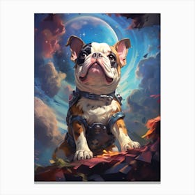 Bulldog In Space Canvas Print