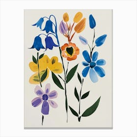 Painted Florals Bluebell 2 Canvas Print