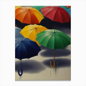 Umbrellas Stock Videos & Royalty-Free Footage Canvas Print