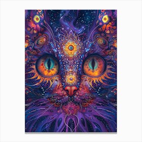 Psychedelic Cat 15 Canvas Print