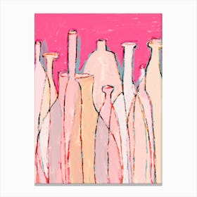 Pastel Bottles Canvas Print