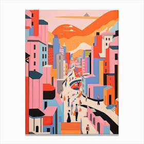 Ipanema Beach, Brazil, Graphic Illustration 1 Canvas Print