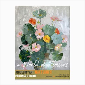 A World Of Flowers, Van Gogh Exhibition Nasturtium 1 Canvas Print