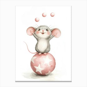 Mouse On A Ball Canvas Print