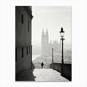 Segovia, Spain, Black And White Analogue Photography 2 Canvas Print