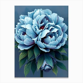 Blue Peonies 3 Canvas Print