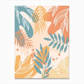 Abstract Tropical Leaves 4 Canvas Print
