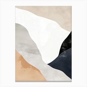 Wandering Silhouettes Minimalist Style Canvas Print