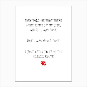 Never Lost Canvas Print