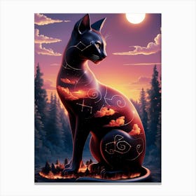 Cat In The Sky Canvas Print